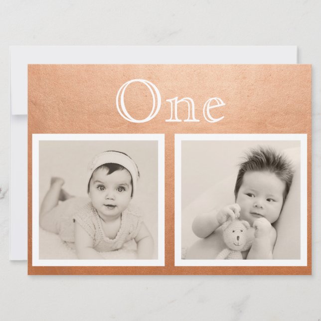 Bride Groom Custom Age Rose Gold Table Number (Front)