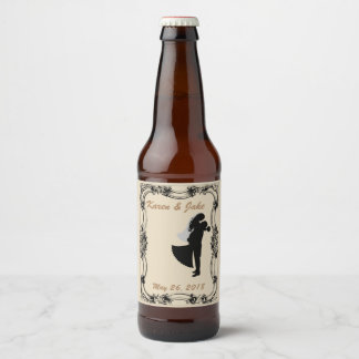 Bride & Groom Custom Beer Bottle Label