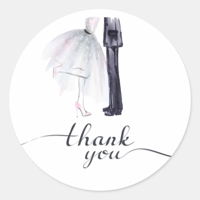 Bride & Groom Dance "Thank You" sticker (Front)