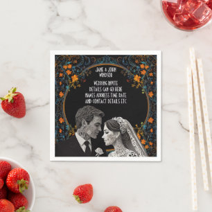 Bride & Groom delicate classic  Napkin