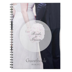 Bride & groom editable wedding guest book