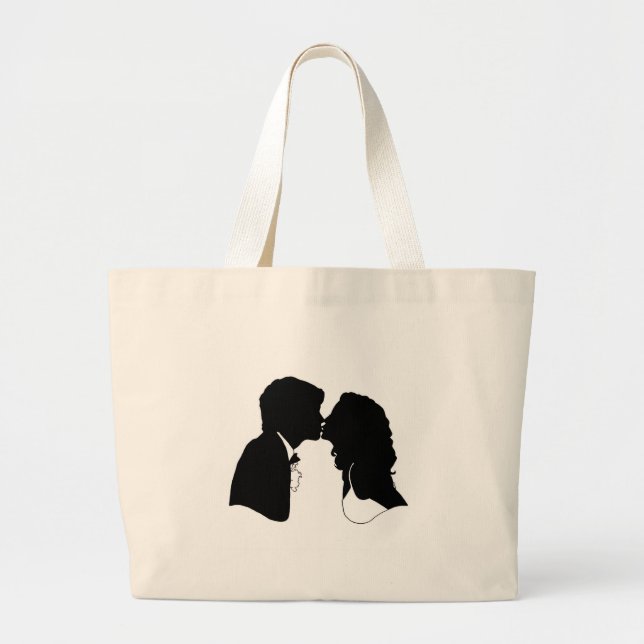 Bride & Groom Large Tote Bag (Front)