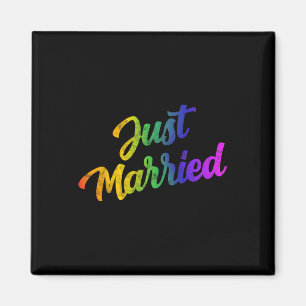 Bride Groom Lgbtq Bachelor Party Wedding Tee - Men Magnet