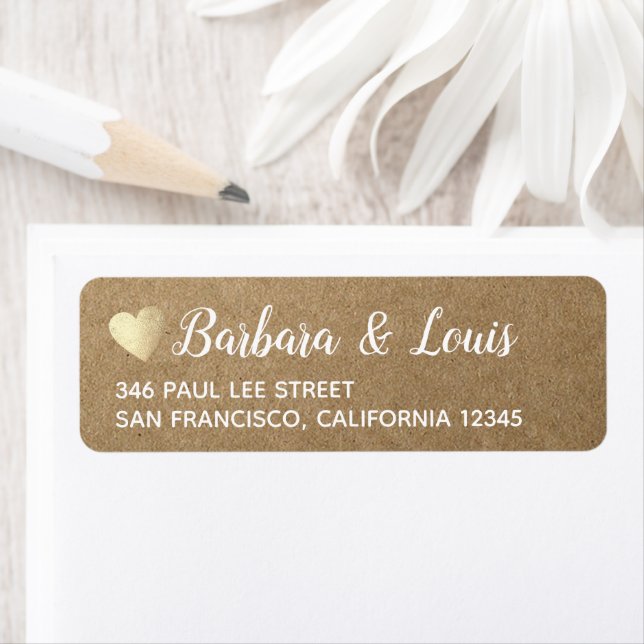 bride groom love modern contact address return address label (Insitu)