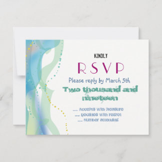 Bride & Groom Love Wedding Invitation reply card