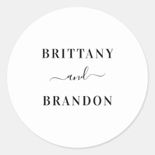 Bride & Groom Modern Wedding Favour Seal