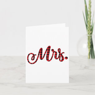 Bride Groom Mr Mrs Christmas Wedding Matching Coup Card