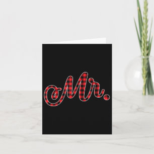 Bride Groom Mr Mrs Christmas Wedding Matching Coup Card