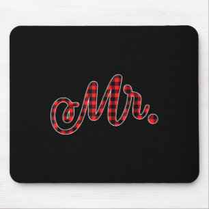 Bride Groom Mr Mrs Christmas Wedding Matching Coup Mouse Pad