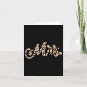 Bride Groom Mrs Leopard Print Wedding Matching Cou Card