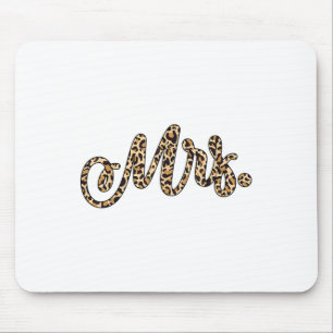 Bride Groom Mrs Leopard Print Wedding Matching Cou Mouse Pad