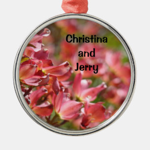 Bride Groom Name Ornaments Dogwood His Her Name