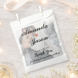 Bride Groom Photo Thank You Wedding Party Favour Bag