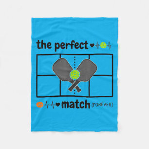 Bride Groom Pickleball Wedding Bach Match That Fleece Blanket