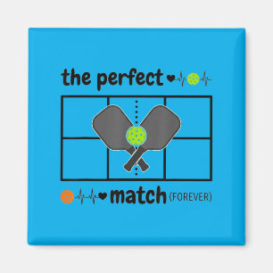 Bride Groom Pickleball Wedding Bach Match That Magnet