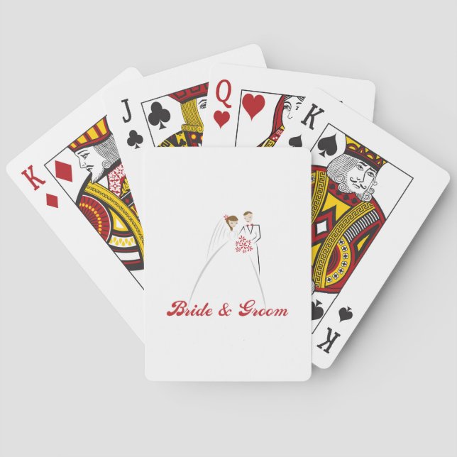 Bride & Groom Playing Cards (Back)