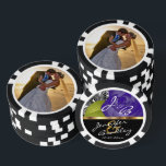 Bride & Groom Purple Rose Wedding Design Poker Chips<br><div class="desc">Poker Chips. A great keepsake for the WEDDING couple and guest. Add your photo. ✔NOTE: ONLY CHANGE THE TEMPLATE AREAS NEEDED! 😀 If needed, you can remove some of the text and start fresh adding whatever text and font you like. 📌If you need further customisation, please click the "Click to...</div>