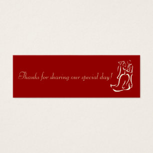 Bride&Groom Red Favour Tag