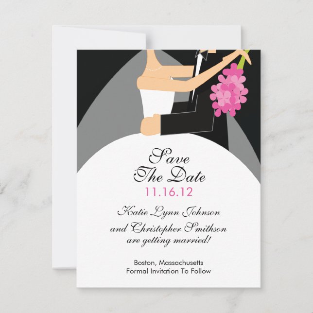 Bride & Groom Save The Date Wedding Announcements (Front)