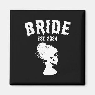 Bride Groom Skeleton Couples Matching Wedding Hall Magnet
