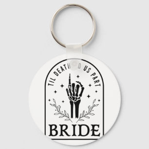 Bride Groom Skeleton Gothic Halloween Engagement W Key Ring