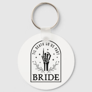 Bride Groom Skeleton Gothic Halloween Engagement W Key Ring