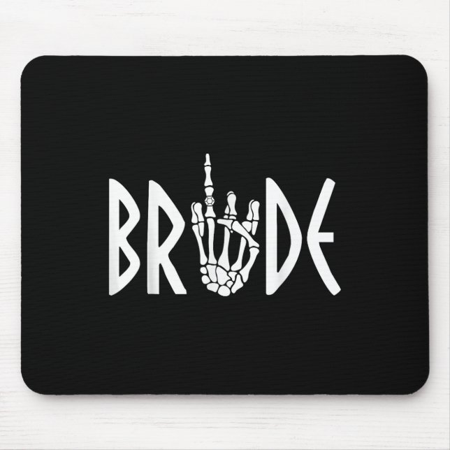 Bride Groom Skeleton Gothic Wedding Engagement Hal Mouse Pad (Front)