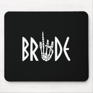 Bride Groom Skeleton Gothic Wedding Engagement Hal Mouse Pad