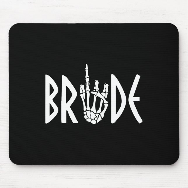 Bride Groom Skeleton Gothic Wedding Engagement Hal Mouse Pad (Front)