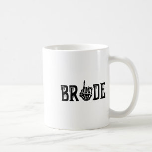 Bride Groom Skeleton Hand Halloween Wedding Bachel Coffee Mug