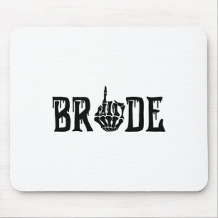 Bride Groom Skeleton Hand Halloween Wedding Bachel Mouse Pad