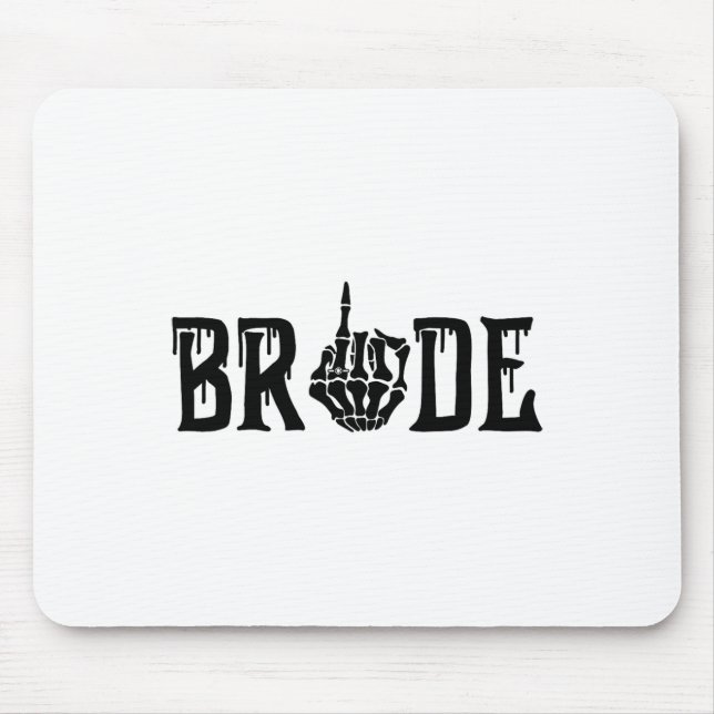 Bride Groom Skeleton Hand Halloween Wedding Bachel Mouse Pad (Front)