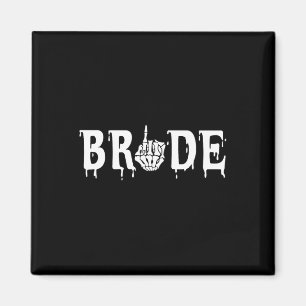Bride Groom Skeleton Hand Halloween Wedding Chelor Magnet