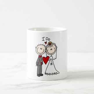 Bride & Groom Stick Figures Wedding I Do Coffee Mug