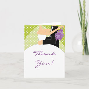 Bride & Groom Thank You Note Card