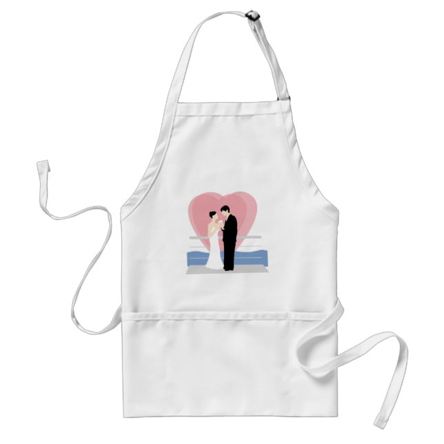 Bride Groom Toast Wedding Reception Standard Apron (Front)
