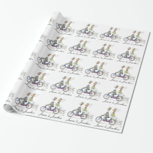 Bride & Groom wedding couple Wrapping Paper