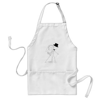 Bride Groom Wedding Dance Couple Kiss Standard Apron
