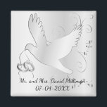 Bride & Groom Wedding Day Keepsake Magnet<br><div class="desc">Wedding Day Keepsake magnet from the Bride and Groom ready to personalise. ✔Note: Not all template areas need changed. 📌If you need further customisation, please click the "Click to Customise further" or "Customise or Edit Design" button and use our design tool to resize, rotate, change text colour, add text and...</div>