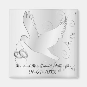 Bride & Groom Wedding Day Keepsake Magnet
