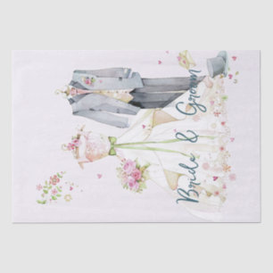 Bride & Groom Wedding Dress  Tissue Paper