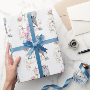 Bride & Groom Wedding Dress  Wrapping Paper