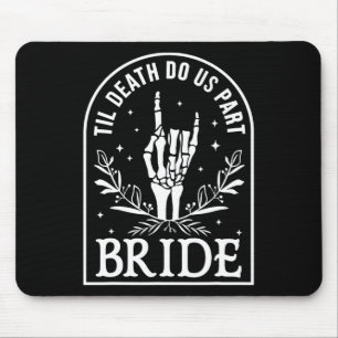 Bride Groom Wedding Engagement Halloween Couple Ma Mouse Pad