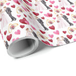 Bride & Groom Wedding Gift Wrapping Paper<br><div class="desc">Celebrate a special day with this Bride & Groom Wedding Gift Wrapping Paper. Perfect for brides,  grooms,  crafters,  and creatives,  this charming wrap adds a festive,  wedding-inspired touch to wedding gifts,  bridal showers,  and celebration projects. Available in multiple roll sizes and colours. Find more at www.hotpocketgraphics.com</div>