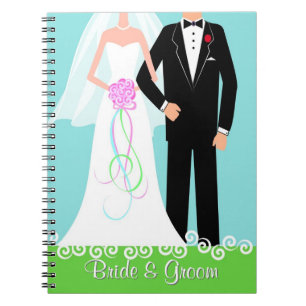 Bride & Groom Wedding Planner Journal Notebook