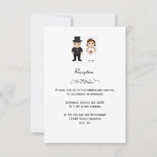 Bride & Groom - Wedding Reception Invitation