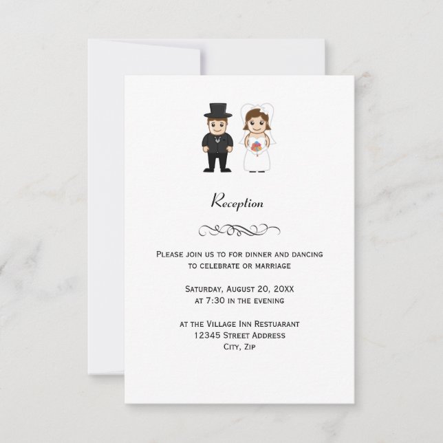 Bride & Groom - Wedding Reception Invitation (Front)