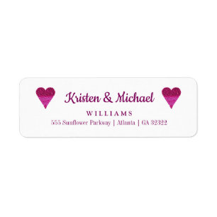 Bride Groom Wedding Return Address Label