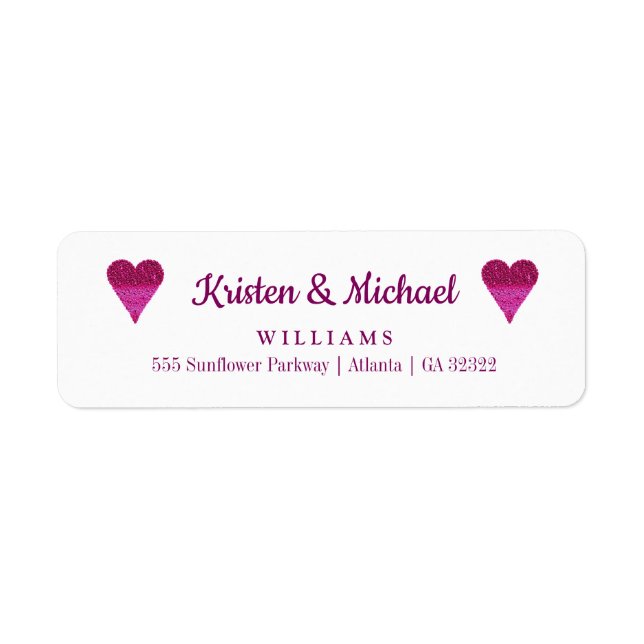Bride Groom Wedding Return Address Label (Front)