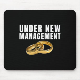 Bride Groom Wedding Rings Under New Management Rec Mouse Pad